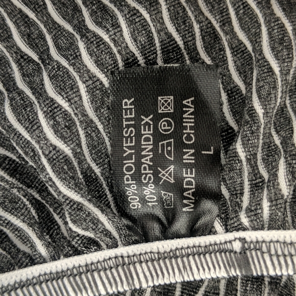 Women's Tights Size Large Grey White Scrunch Bum Full Length Gym Athleticwear - Picture 7 of 7